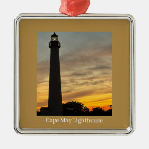 Cape May Lighthouse Sunset Ornament