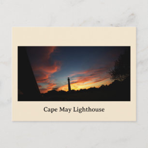 Cape May Lighthouse Sunset Postcard