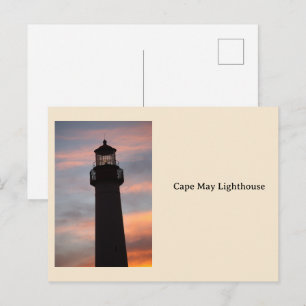 Cape May Lighthouse Sunset Postcard