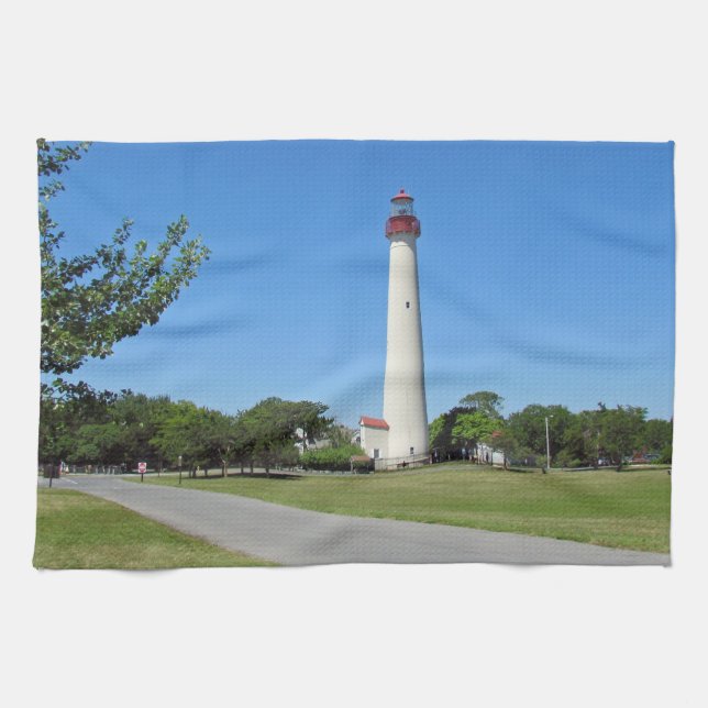 Cape May Lighthouse Tea Towel (Horizontal)