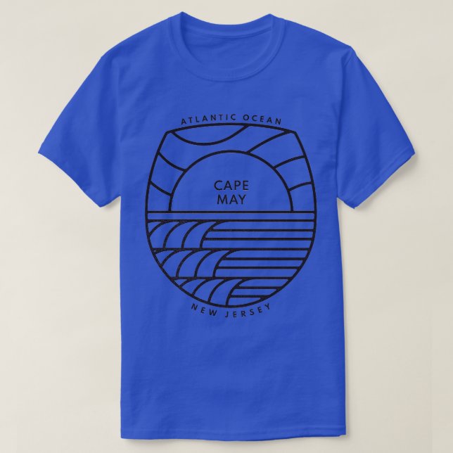 Cape May New Jersey Atlantic Ocean T-Shirt (Design Front)