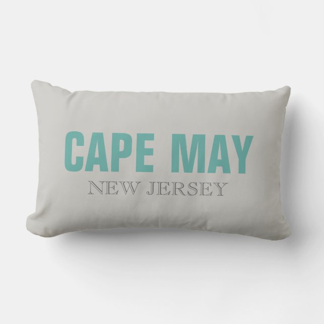 Cape May New Jersey Beach Throw Pillow (Front)