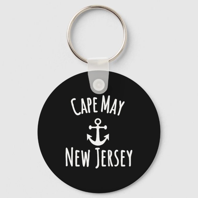 Cape May New Jersey Boating Sailing Nautical Key Ring (Front)