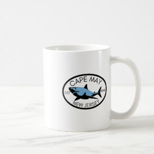 Cape May New Jersey Fishing Shark Fish Beach Boati Coffee Mug