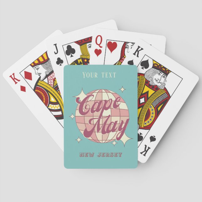 Cape May New Jersey holiday beach game Playing Cards (Back)