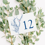 Cape May New Jersey Map Elegant Navy Wedding Table Number<br><div class="desc">These double-sided Cape May, NJ map table numbers feature a map of Chesapeake Bay and the Jersey Shore and are perfect for your seaside wedding reception. They also make great table numbers for rehearsal dinners or any other large party. This table number features a map of Chesapeake Bay including the...</div>