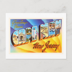 Cape May New Jersey NJ Vintage Travel Postcard- Postcard