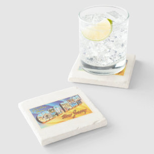 Cape May New Jersey NJ Vintage Travel Postcard- Stone Coaster