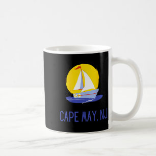Cape May New Jersey Sailing Sailboat Beach Coffee Mug