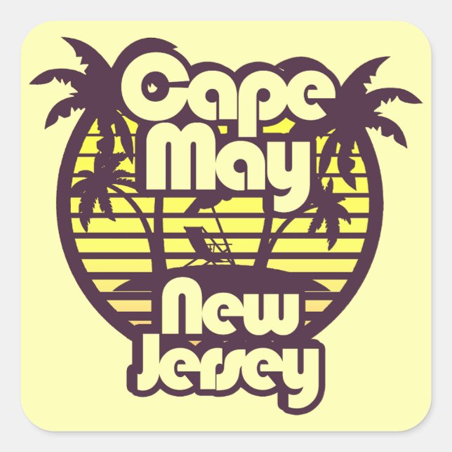 Cape May,New Jersey Square Sticker (Front)