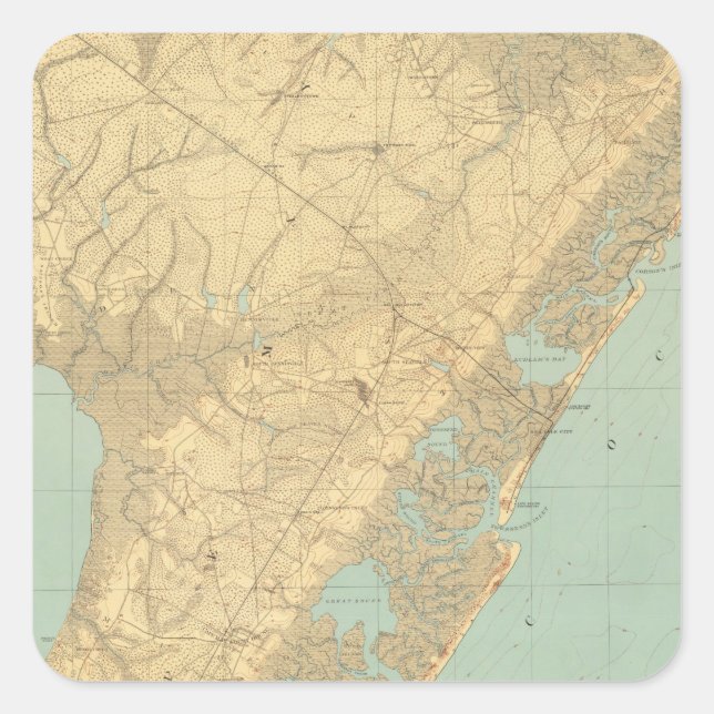 Cape May, New Jersey Square Sticker (Front)