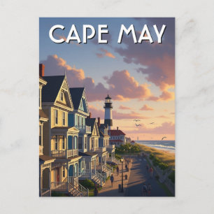 Cape May New Jersey Travel Postcard