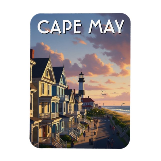 Cape May New Jersey Travel Postcard Magnet (Vertical)