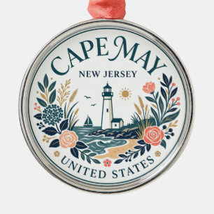 Cape May, New Jersey, United States New Jersey Metal Ornament