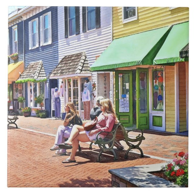 Cape May NJ - A Pleasant Afternoon at the Mall Ceramic Tile (Front)