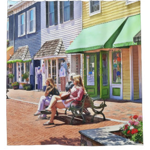 Cape May NJ - A Pleasant Afternoon at the Mall Shower Curtain