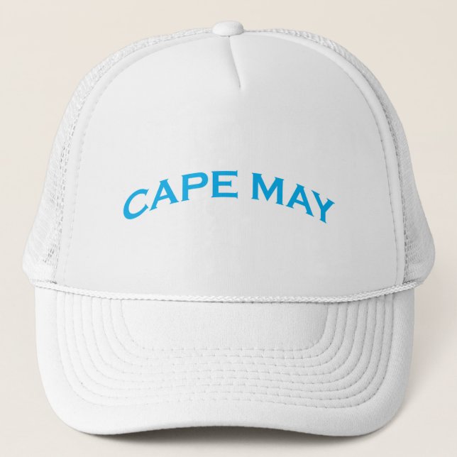 Cape May (NJ) Arch Text Trucker Hat (Front)