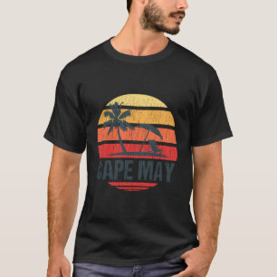 Cape May Nj Beach Retro Distressed Design T-Shirt