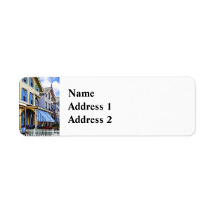 Cape May NJ - Colourful Victorian Street Return Address Label