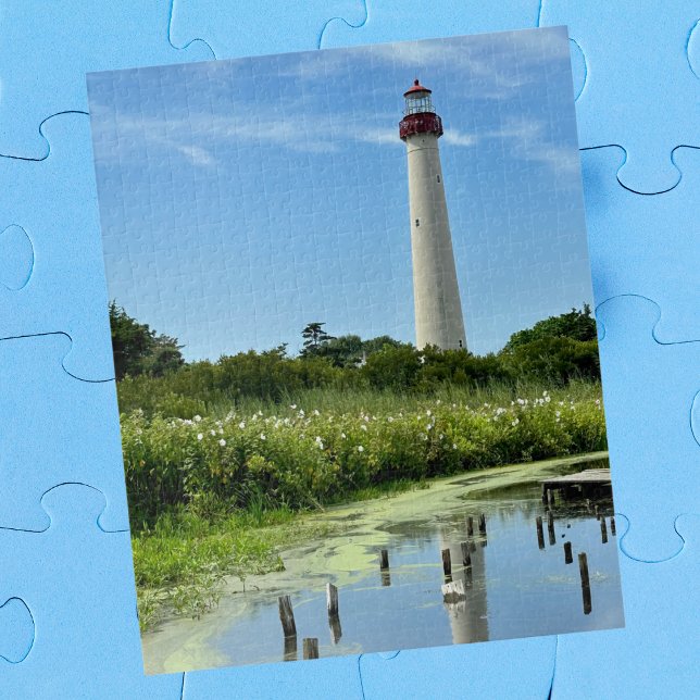 Cape May NJ Lighthouse Photo,Family Night,Cool,Fun Jigsaw Puzzle (Creator Uploaded)