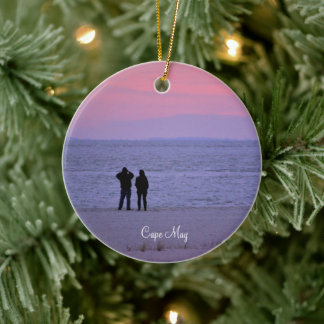 Cape May Ocean Sunset Ceramic Ornament