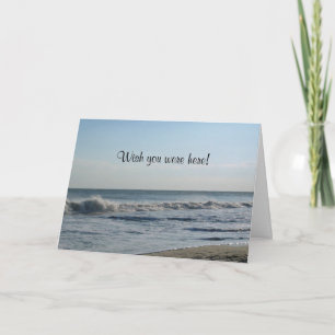 Cape May Ocean Waves Lighthouse Blank Card