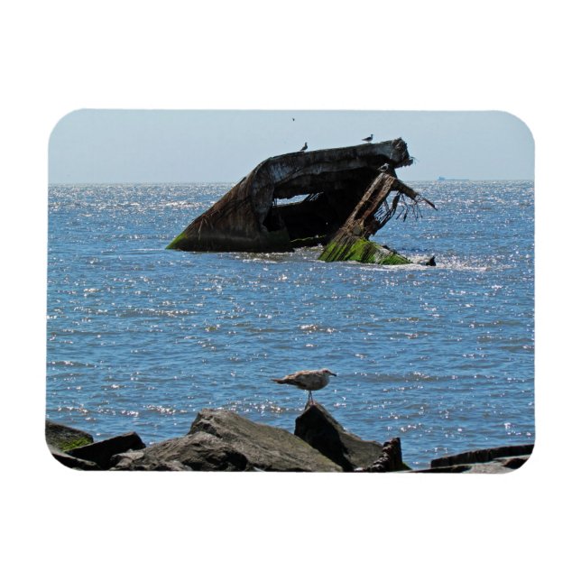 Cape May Shipwreck Magnet (Horizontal)