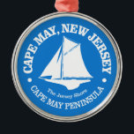 Cape May (sloop) Metal Ornament<br><div class="desc">Cape May,  New Jersey.</div>