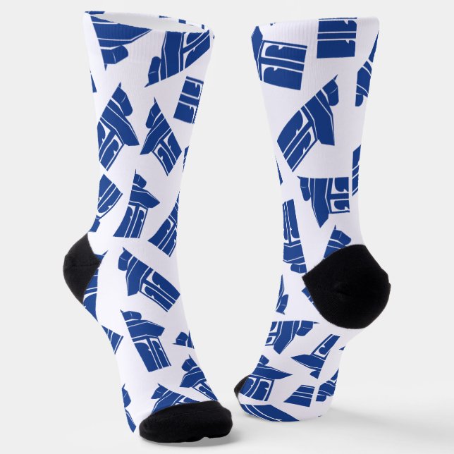 Cape May Stage Repeat Cupola Pattern Socks (Angled)
