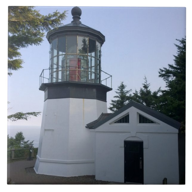 Cape Meares Lighthouse, OR Ceramic Tile (Front)