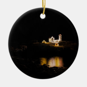 Cape Neddick Light Christmas Ornament