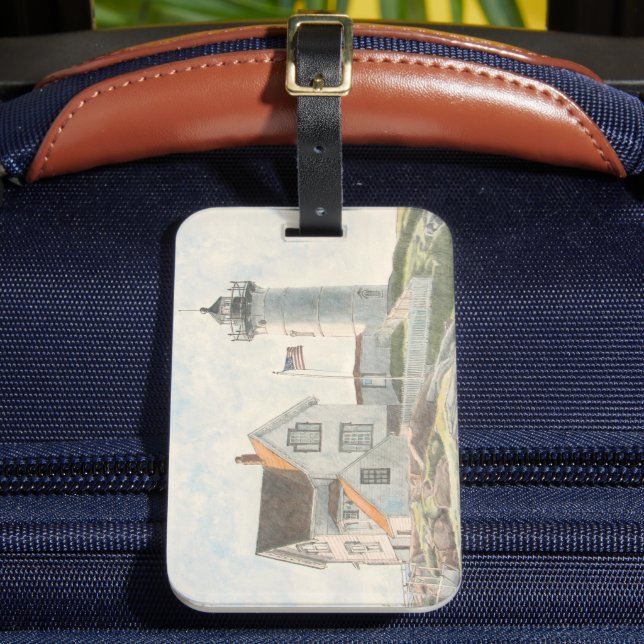 Cape Neddick Lighthouse Luggage Tag (Front Insitu 2)