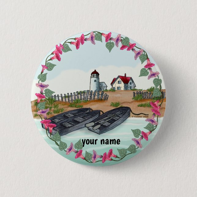 Cape Neddick Lighthouse  pin button  (Front)