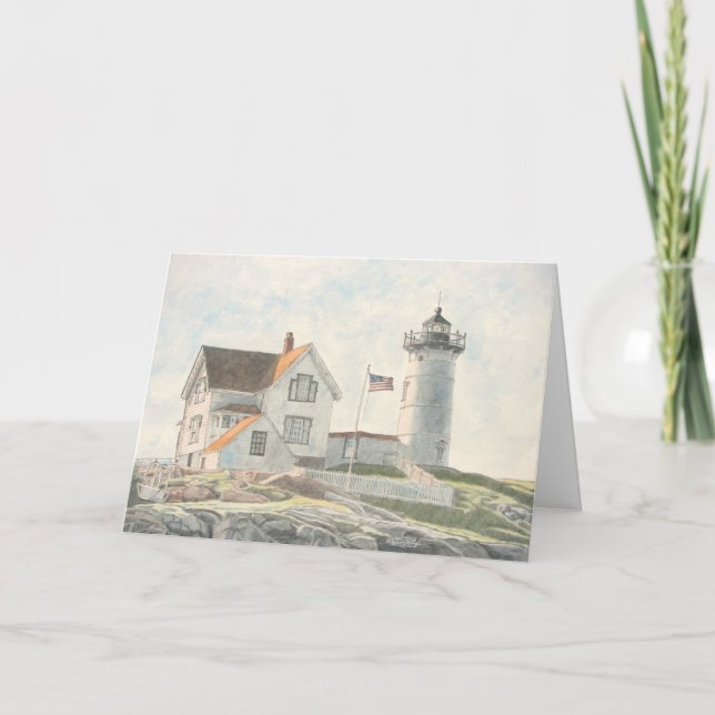 Cape Neddick Lighthouse Thank You Card (Front)