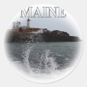 Cape Neddick / Nubble Light Classic Round Sticker