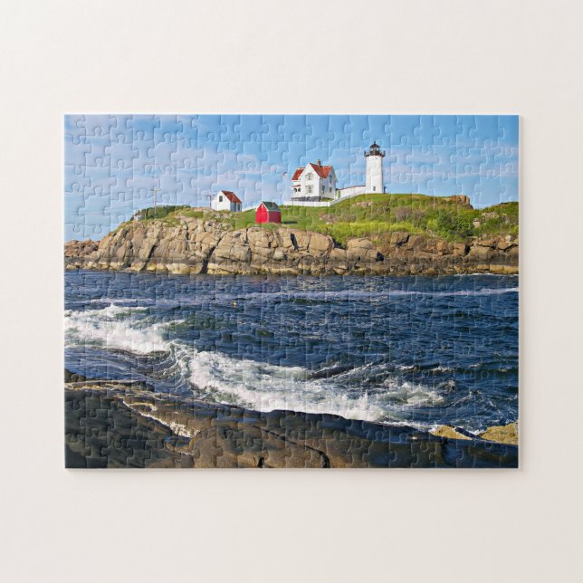 Cape Neddick "the Nubble" Lighthouse, York Maine Jigsaw Puzzle (Horizontal)