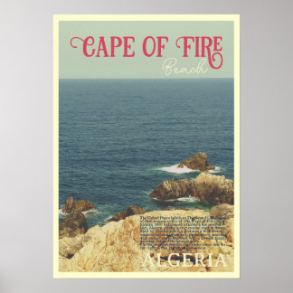 Cape of Fire beach coast shore Jijel, Algeria Poster