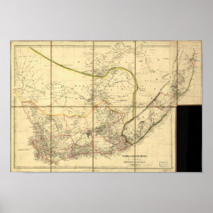 Cape of Good Hope 1842 Antique Map of South Africa Poster