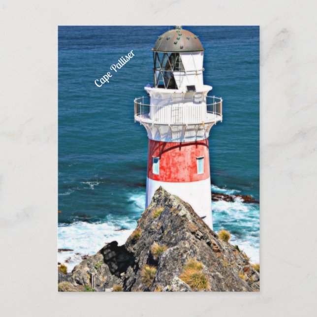 Cape Palliser Lighthouse, New Zealand Postcard (Front)