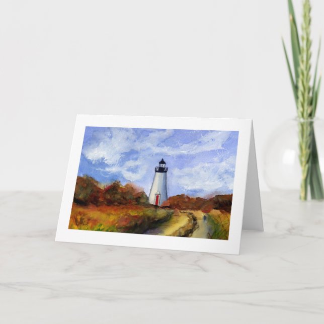 Cape Pogue Lighthouse Greeting Card (Front)