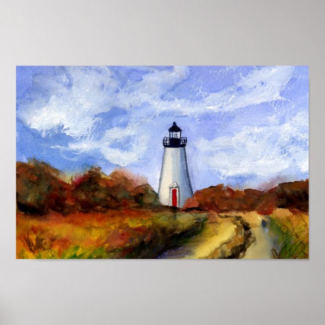 Cape Pogue Lighthouse Poster- Martha's Vineyard Poster (Front)