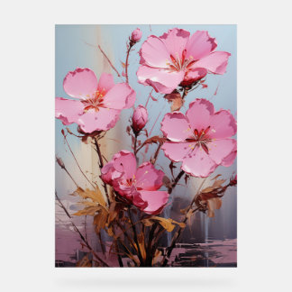 Cape Primrose - Impasto Floral Acrylic Sign