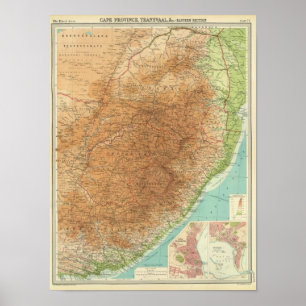 Cape Province, Transvaal, eastern section Poster