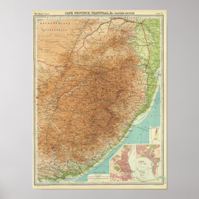 Cape Province, Transvaal, eastern section Poster (Front)