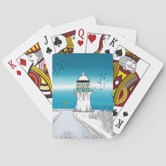Cape Reinga Lighthouse NZ Playing Cards (Back)
