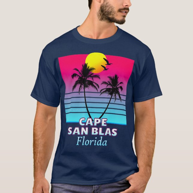 Cape San Blas Florida Retro T-Shirt (Front)
