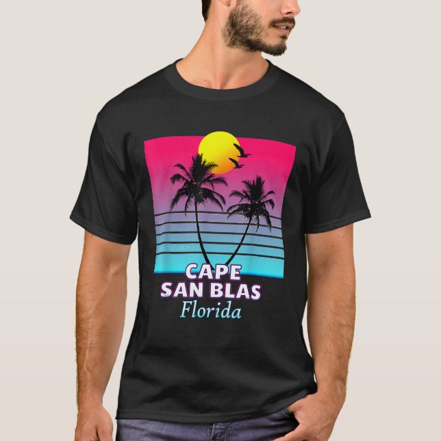 Cape San Blas Florida Retro Tshirt (Front)