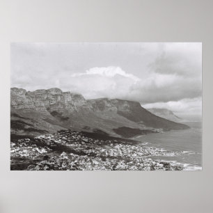Cape Town 12 Apostles Monochrome Kodak Film Poster