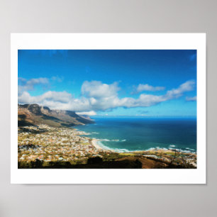 Cape Town 12 Apostles Ocean View Panorama Poster