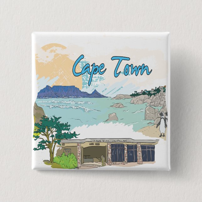 Cape Town 15 Cm Square Badge (Front)